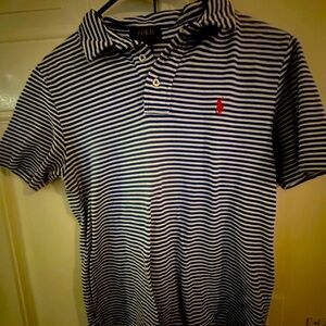 Polo by Ralph Lauren Blue Striped Boys Shirt L 14-16